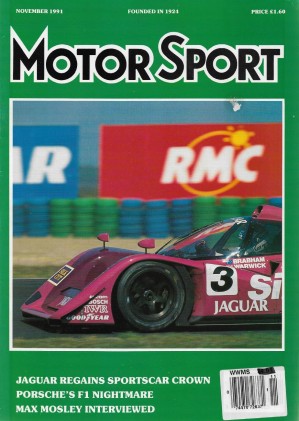 MOTOR SPORT 1991 NOV - ACURA NSX, ALFA 164 3L CLOVER, DOUGLAS LIGHT CAR